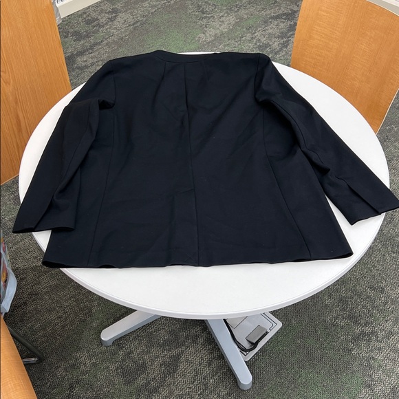 Worn 1x SPANX the perf pefect collarless blazer black comfortable ponte fabric - Picture 7 of 8